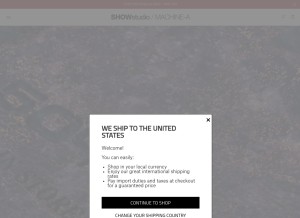 How machine-a.com looks like on a tablet such as an iPad.