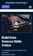 How machinelearningplus.com looks like on a mobile device such as an iPhone.