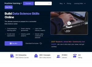 How machinelearningplus.com looks like on a tablet such as an iPad.