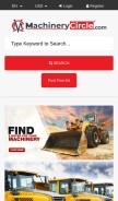 How machinerycircle.com looks like on a mobile device such as an iPhone.