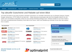 How machit.de looks like on a tablet such as an iPad.