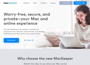 How mackeeper.com looks like on a tablet such as an iPad.