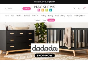 How macklems.com looks like on a tablet such as an iPad.
