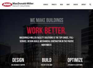 How macmiller.com looks like on a tablet such as an iPad.