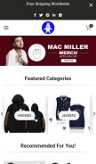 How macmillermerchshop.com looks like on a mobile device such as an iPhone.