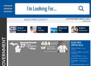 How macombgov.org looks like on a tablet such as an iPad.