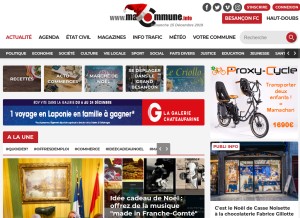 How macommune.info looks like on a tablet such as an iPad.