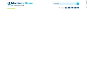 How macrium.com looks like on a tablet such as an iPad.