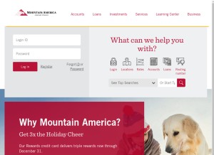 How macu.com looks like on a tablet such as an iPad.