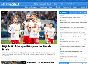 How madeinfoot.com looks like on a tablet such as an iPad.