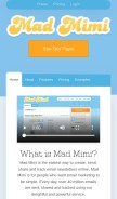How madmimi.com looks like on a mobile device such as an iPhone.
