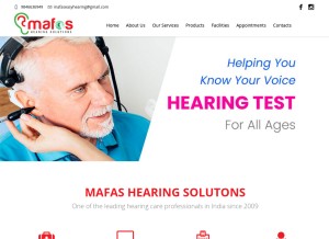 How mafashearingsolutions.com looks like on a tablet such as an iPad.