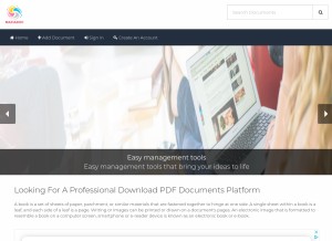 How mafiadoc.com looks like on a tablet such as an iPad.
