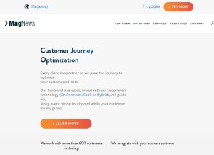 How mag-news.it looks like on a tablet such as an iPad.
