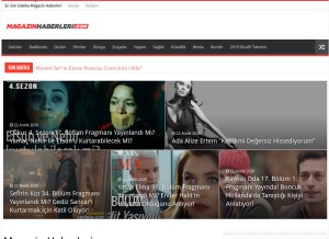 How magazinhaberleri.com looks like on a tablet such as an iPad.