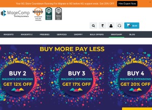 How magecomp.com looks like on a tablet such as an iPad.