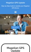 How magellan-gps-updates.com looks like on a mobile device such as an iPhone.