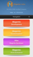 How magentoindia.com looks like on a mobile device such as an iPhone.