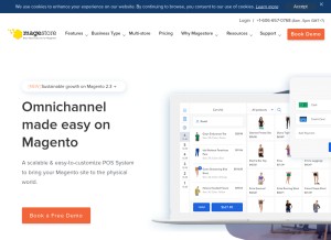 How magestore.com looks like on a tablet such as an iPad.