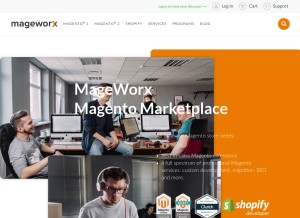 How mageworx.com looks like on a tablet such as an iPad.