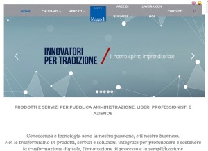 How maggioli.it looks like on a tablet such as an iPad.