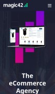 How magic42.co.uk looks like on a mobile device such as an iPhone.