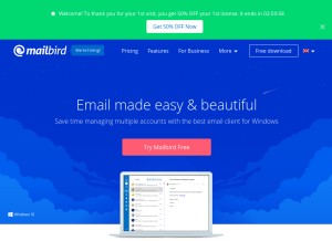 How magicalmailapp.com looks like on a tablet such as an iPad.