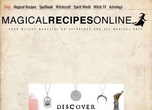 How magicalrecipesonline.com looks like on a tablet such as an iPad.