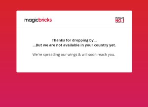How magicbricks.com looks like on a tablet such as an iPad.