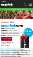 How magicjack.com looks like on a mobile device such as an iPhone.