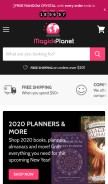 How magickplanet.com looks like on a mobile device such as an iPhone.