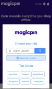How magicpin.in looks like on a mobile device such as an iPhone.