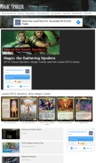 How magicspoiler.com looks like on a mobile device such as an iPhone.