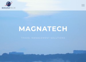 How magnatech.com looks like on a tablet such as an iPad.