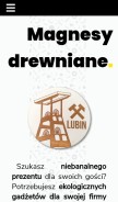 How magnesydrewniane.pl looks like on a mobile device such as an iPhone.