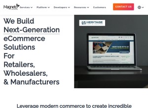 How magnetoitsolutions.com looks like on a tablet such as an iPad.