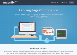 How magnify360.com looks like on a tablet such as an iPad.