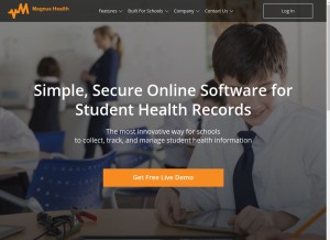 How magnushealthportal.com looks like on a tablet such as an iPad.
