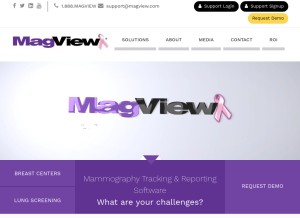 How magview.com looks like on a tablet such as an iPad.