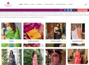 How mahakalexport.com looks like on a tablet such as an iPad.