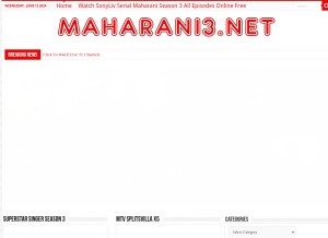 How maharani3.net looks like on a tablet such as an iPad.