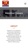 How maheshwaricompany.com looks like on a mobile device such as an iPhone.