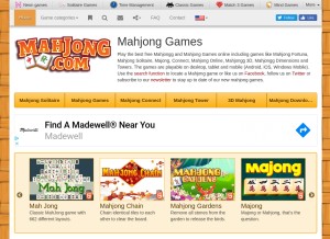 How mahjong.com looks like on a tablet such as an iPad.