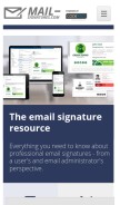 How mail-signatures.com looks like on a mobile device such as an iPhone.
