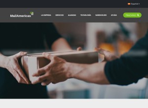 How mailamericas.com looks like on a tablet such as an iPad.