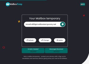 How mailboxtemporary.net looks like on a tablet such as an iPad.