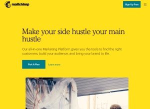 How mailchimpapp.com looks like on a tablet such as an iPad.