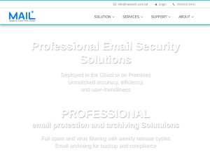 How mailplus.cloud looks like on a tablet such as an iPad.