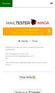 How mailtester.ninja looks like on a mobile device such as an iPhone.