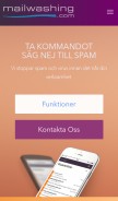 How mailwashing.com looks like on a mobile device such as an iPhone.